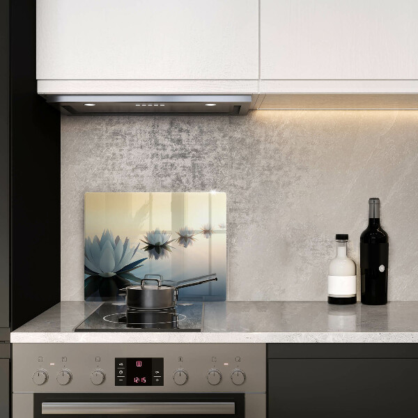 Skärbräda i härdat glas Näckrosblommor