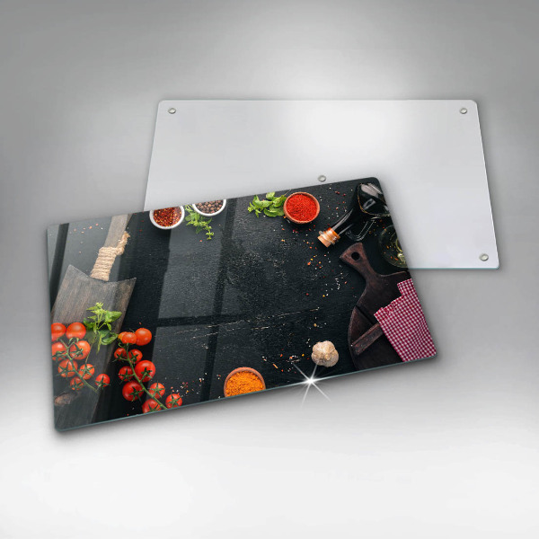 Skärbräda i härdat glas Körsbärstomater