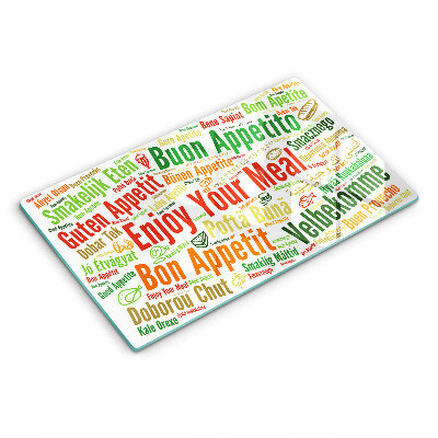 Skärbräda i härdat glas God aptit undertexter språk