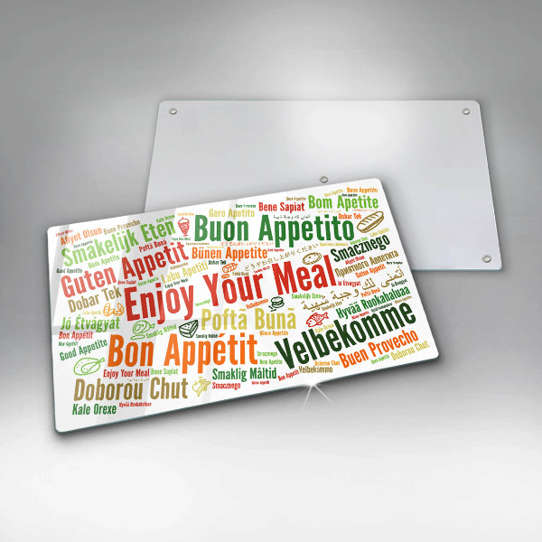 Skärbräda i härdat glas God aptit undertexter språk