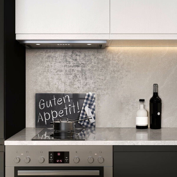 Skärbräda i härdat glas Inskriptionen God aptit!