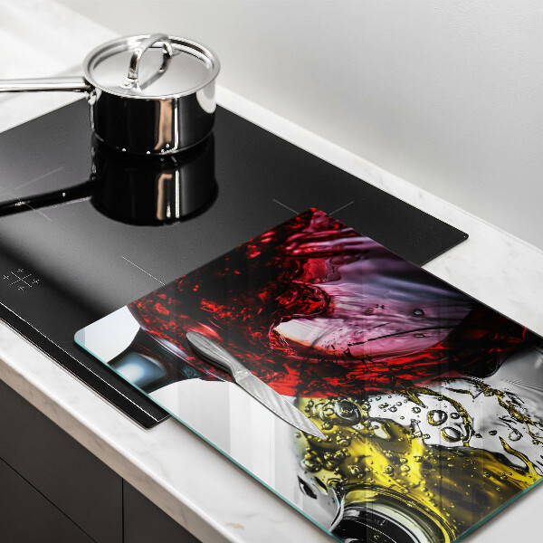 Skärbräda i härdat glas Glas vin