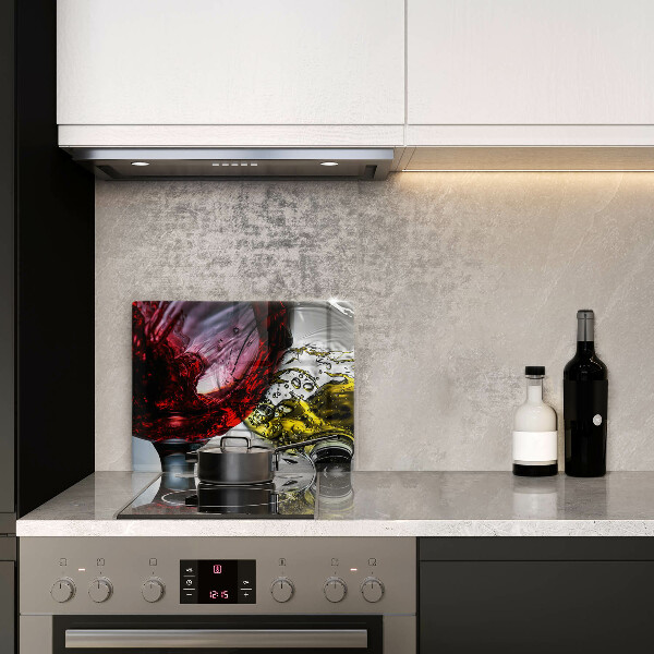 Skärbräda i härdat glas Glas vin