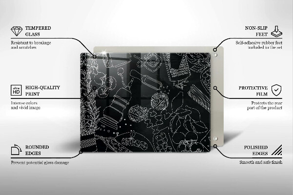 Skärbräda i härdat glas Kökstillbehör