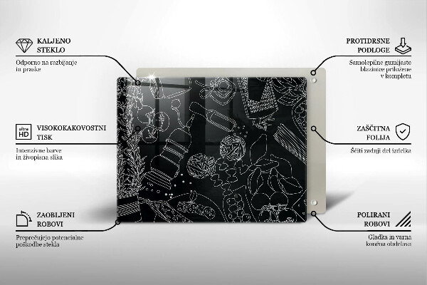 Skärbräda i härdat glas Kökstillbehör