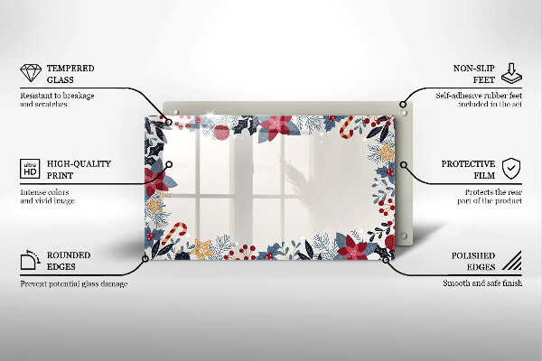 Skärbräda i härdat glas Juldekorationer