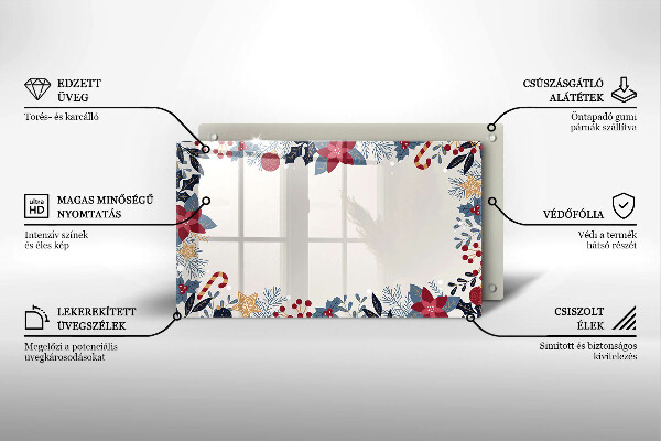 Skärbräda i härdat glas Juldekorationer