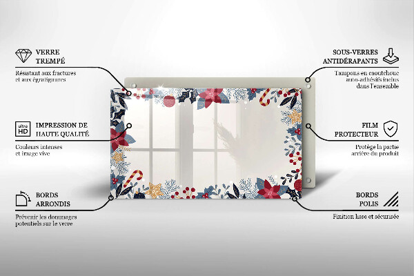 Skärbräda i härdat glas Juldekorationer