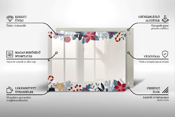 Skärbräda i härdat glas Juldekorationer