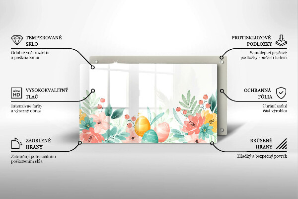 Skärbräda i härdat glas påskägg