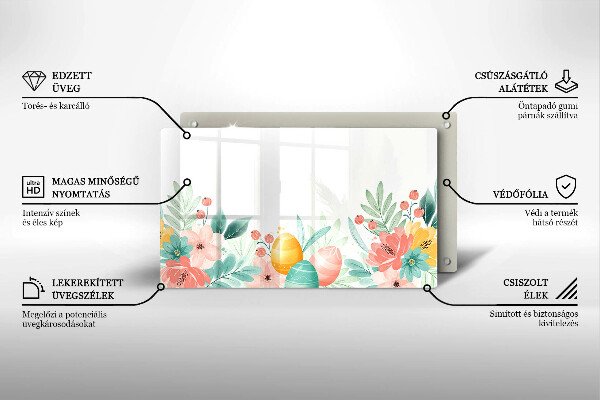 Skärbräda i härdat glas påskägg