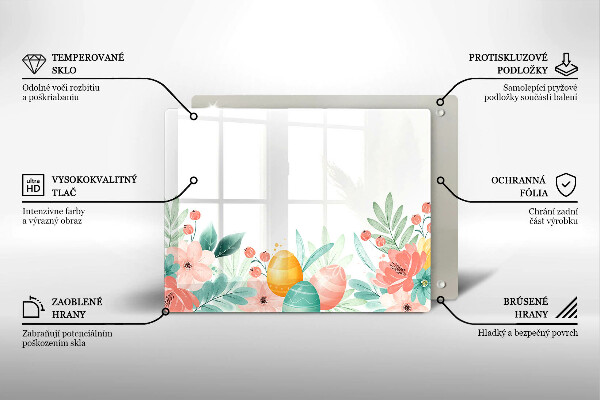 Skärbräda i härdat glas påskägg