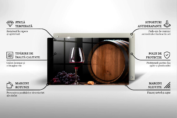 Skärbräda i härdat glas Vinfatsglas
