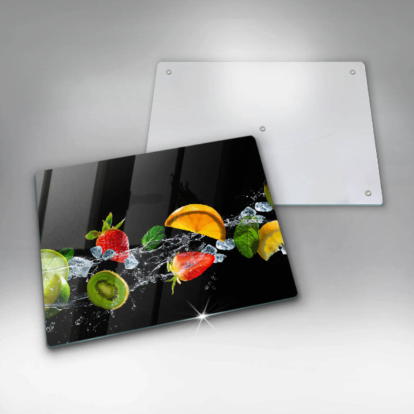 Skärbräda i härdat glas Frukt i vatten