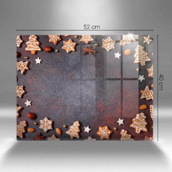 Skärbräda i härdat glas Jul pepparkakor