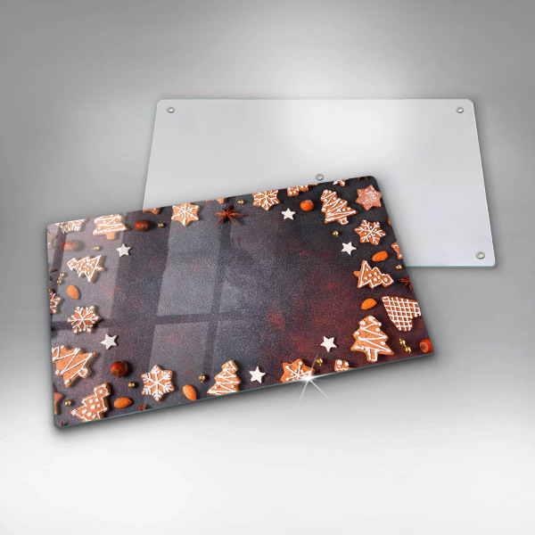 Skärbräda i härdat glas Jul pepparkakor