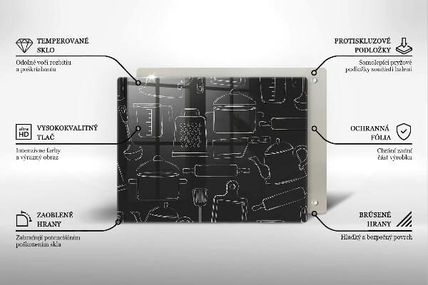 Skärbräda i härdat glas Rita kökstillbehör