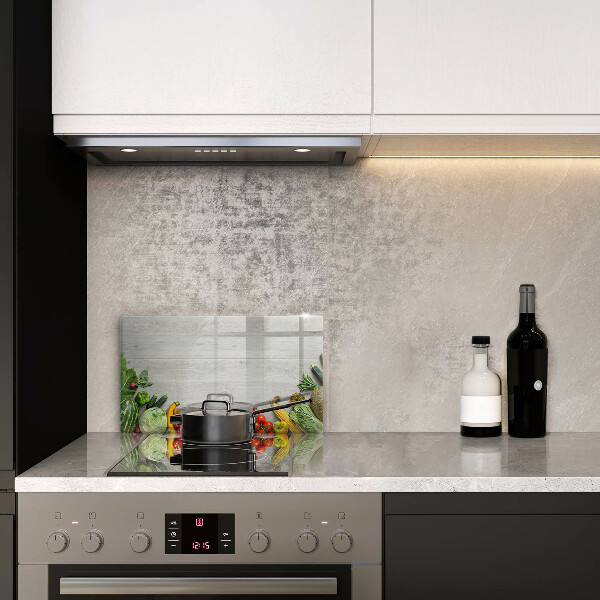 Skärbräda i härdat glas Grönsaker på brädor