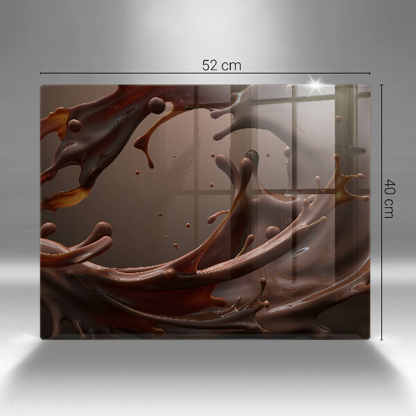 Skärbräda i härdat glas Flytande choklad