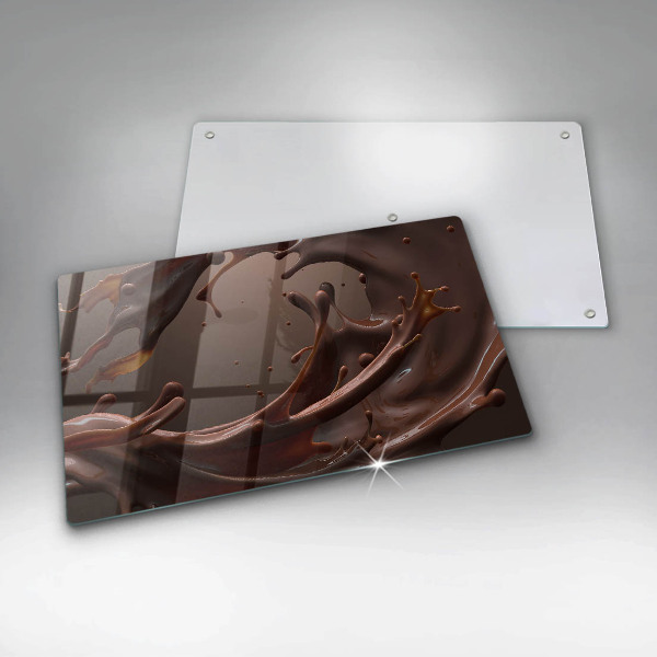 Skärbräda i härdat glas Flytande choklad