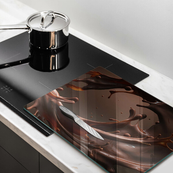 Skärbräda i härdat glas Flytande choklad