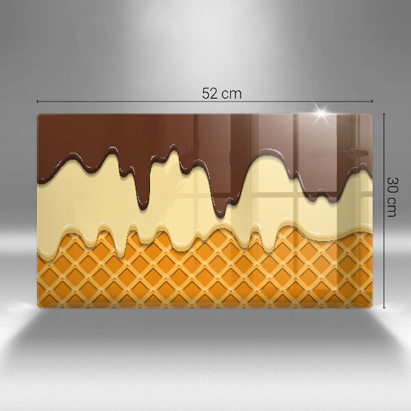 Skärbräda i härdat glas Glasstrut illustration