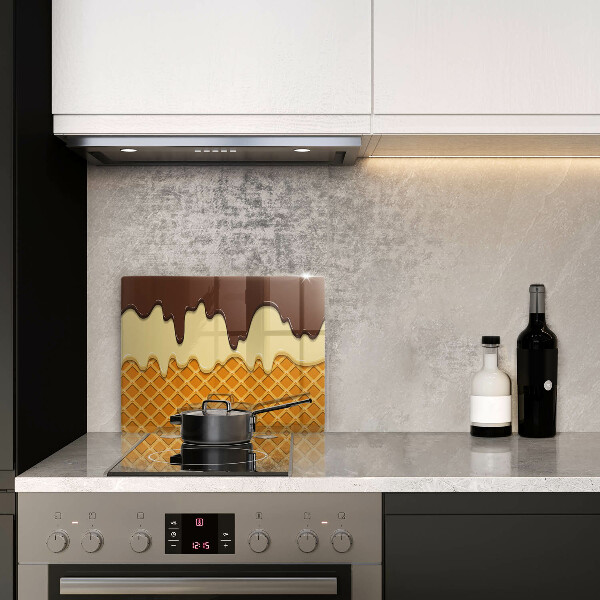 Skärbräda i härdat glas Glasstrut illustration