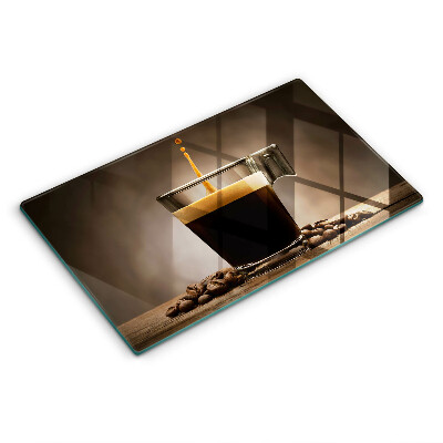 Skärbräda i härdat glas Glas och kaffebönor