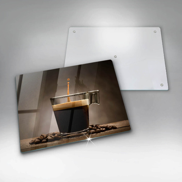 Skärbräda i härdat glas Glas och kaffebönor