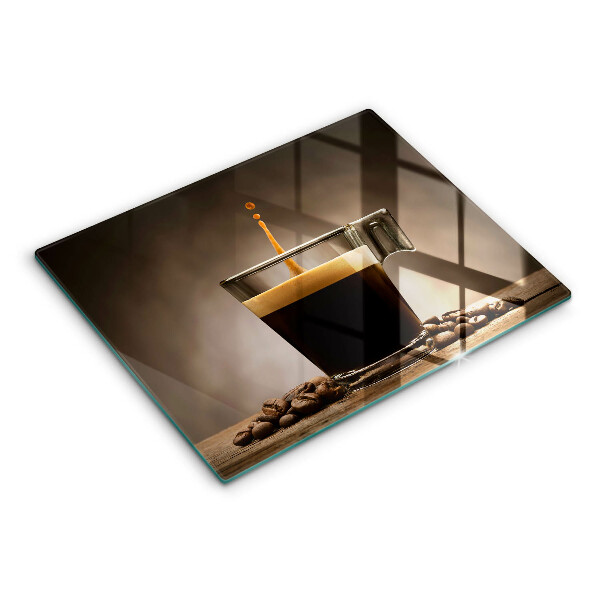 Skärbräda i härdat glas Glas och kaffebönor