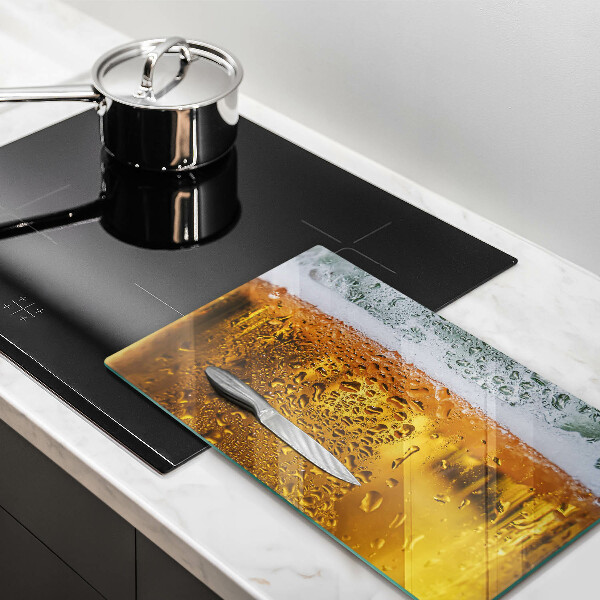 Skärbräda i härdat glas Blöt glas öl