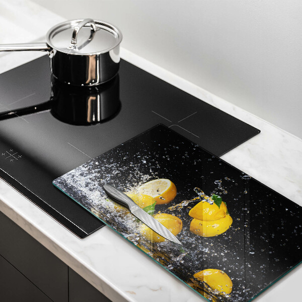 Skärbräda i härdat glas Saftig citronfrukt