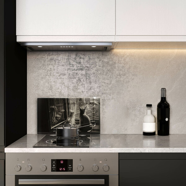 Skärbräda i härdat glas Katter stad och fönster