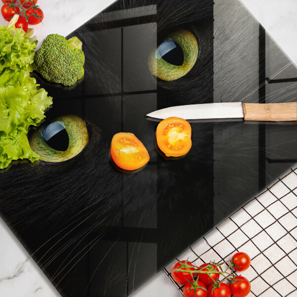 Skärbräda i härdat glas Djurkattögon