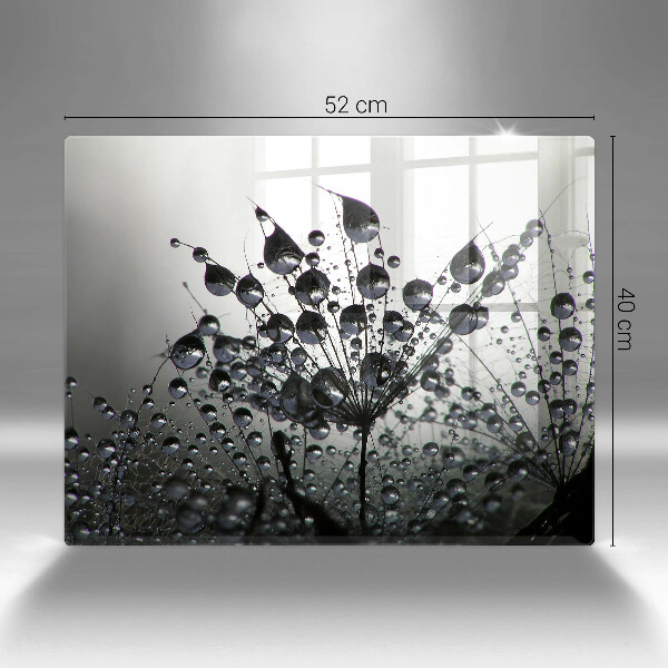 Skärbräda i härdat glas Maskrosor och dagg