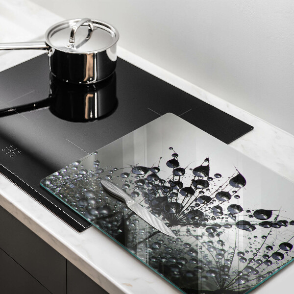 Skärbräda i härdat glas Maskrosor och dagg