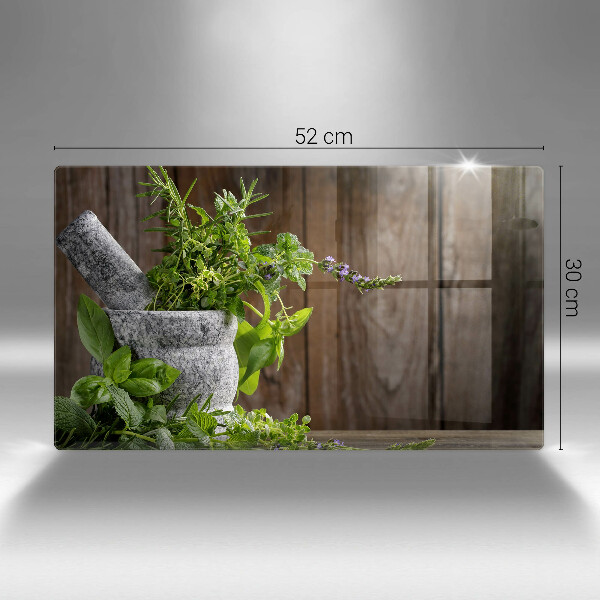 Skärbräda i härdat glas Växter Örter och Trä