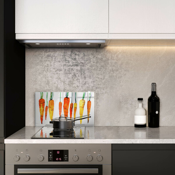 Skärbräda i härdat glas Morot illustration