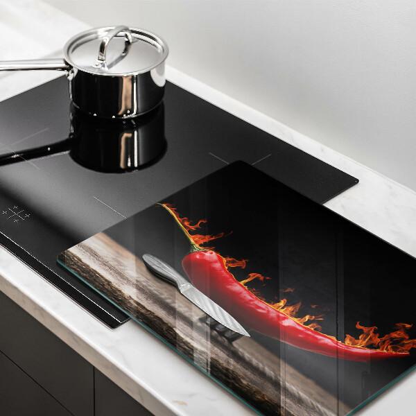 Skärbräda i härdat glas Varm chilipeppar