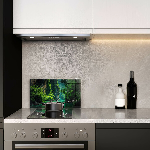 Skärbräda i härdat glas Lagunlandskap