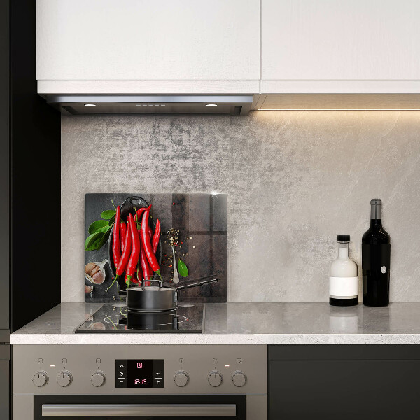 Skärbräda i härdat glas Röd chilipeppar