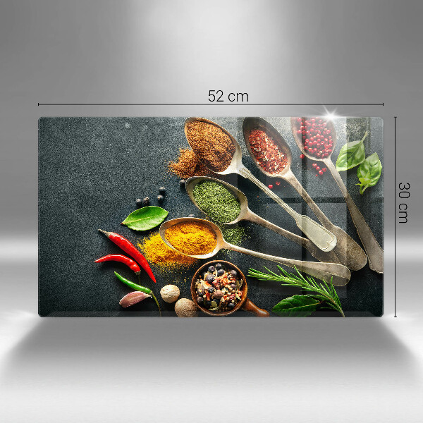 Skärbräda i härdat glas Köksskedar kryddor