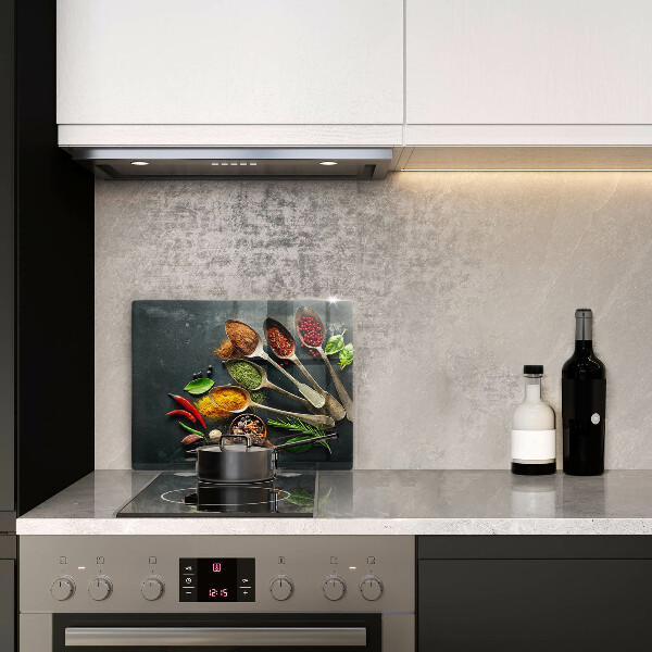 Skärbräda i härdat glas Köksskedar kryddor