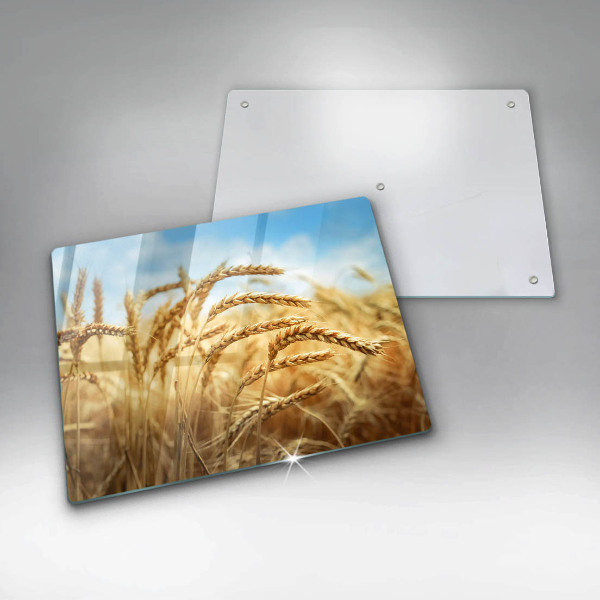 Skärbräda i härdat glas Öron av säd på fältet