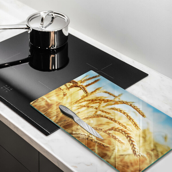 Skärbräda i härdat glas Öron av säd på fältet