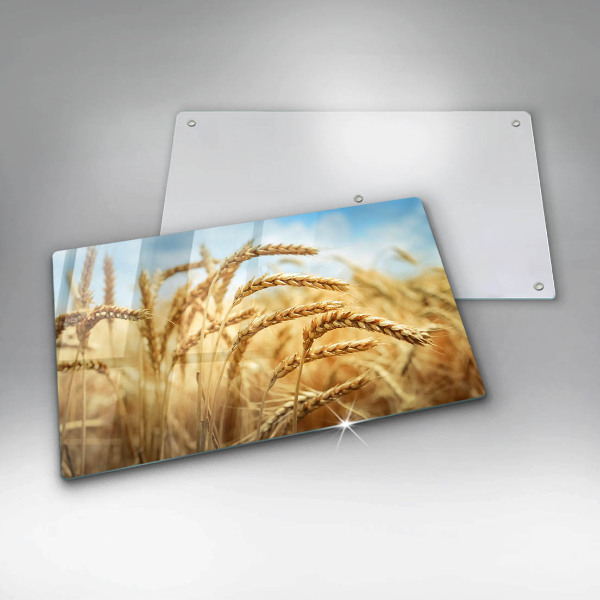 Skärbräda i härdat glas Öron av säd på fältet