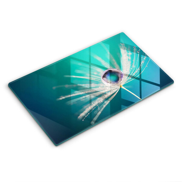 Skärbräda i härdat glas Dagg på maskrosen