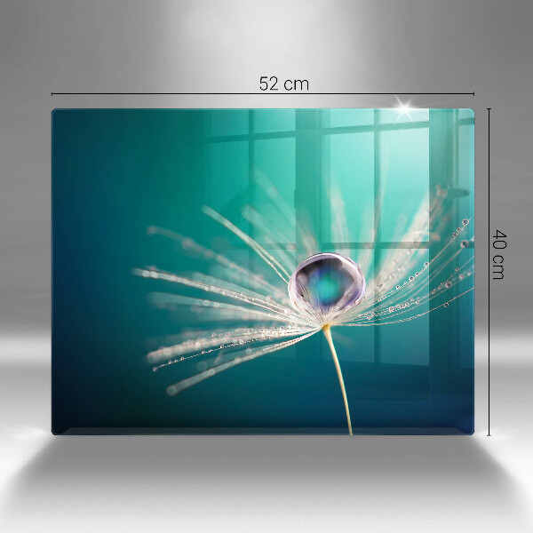 Skärbräda i härdat glas Dagg på maskrosen