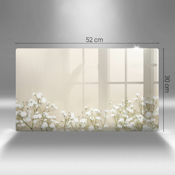 Skärbräda i härdat glas Gypsophila boho blommor