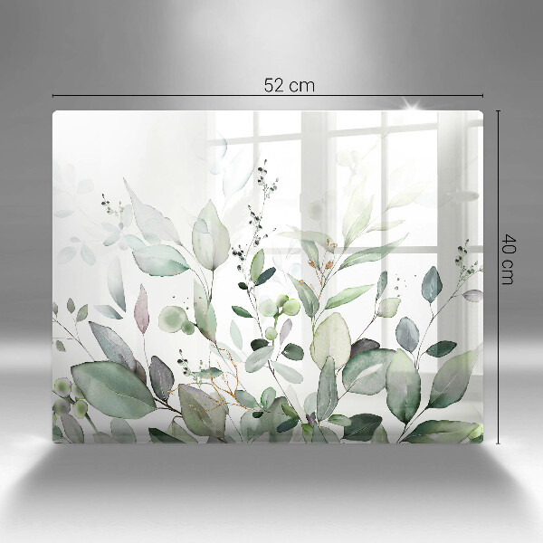 Skärbräda i härdat glas Akvarellväxter